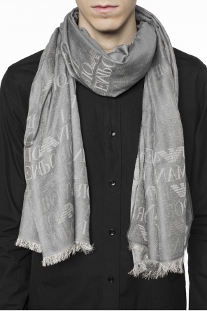 Logo-embroidered scarf, zdjęcie 2 Logo-embroidered scarf od Emporio Armani